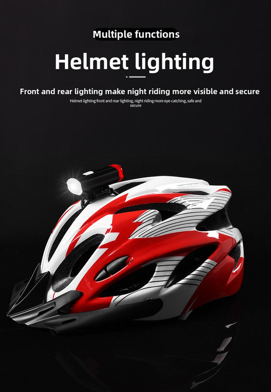 2 PCS USB Rechargeable Mini Bike Lights - Aluminium LED Front & Rear Safety Lamp Set - 150 Lumen High Brightness Flashlight for Helmet & Handlebar - IPX8 Waterproof - Black