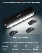 EOS630 1700 Lumen High Brightness Bike Light with Single Bracket Mount - 4000mAh Long Life USB Rechargeable Battery - Aluminium Alloy Horizontal Headlamp for MTB & Road Cycling