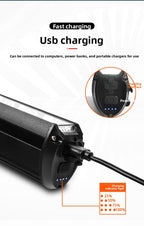 EOS630 1700 Lumen High Brightness Bike Light with Single Bracket Mount - 4000mAh Long Life USB Rechargeable Battery - Aluminium Alloy Horizontal Headlamp for MTB & Road Cycling