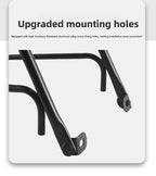 Aluminium Alloy Bicycle Front Rack Carrier Heavy Duty Fork Mount Cargo Shelf for MTB Mountain Bike Disc and V-Brake Touring Black