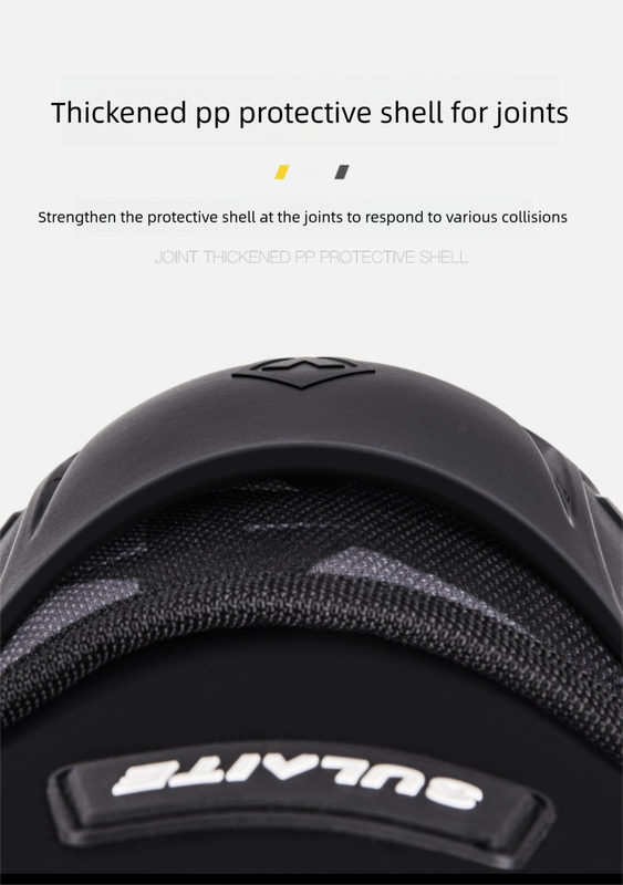 SULAITE CE Level 1 Certified Motorcycle Knee Pads Long Shin Guards Grey Motocross Armour Quick Release Hard Shell for Dirt Bike Racing