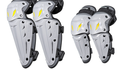 SULAITE CE Level 1 Certified 4 Piece Motorcycle Protective Gear Set Grey Knee Pads and Elbow Guards Long Shin Armour Quick Release for Motocross Dirt Bike