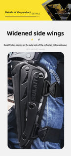 SULAITE CE Level 1 Certified 4 Piece Motorcycle Protective Gear Set Silver Knee Pads and Elbow Guards Long Shin Armour Quick Release for Motocross Dirt Bike