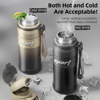 2-Pack Gradient Black 670ml Large Capacity Sports Insulated Tumbler - 316 Stainless Steel Straw Water Bottle, Dual-Use Lid for Travel & Outdoors