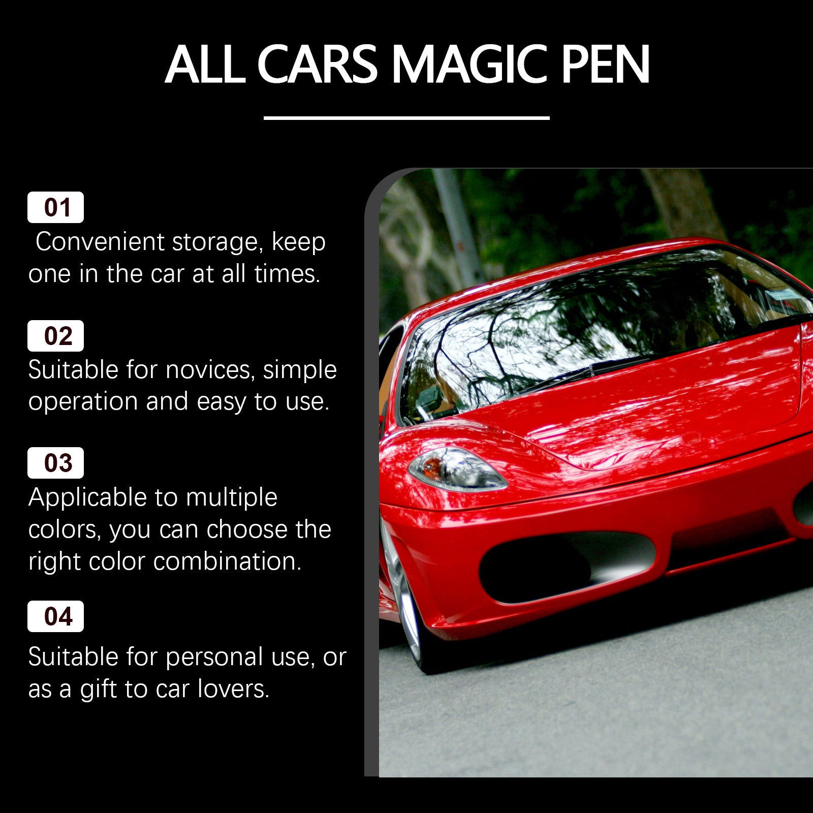 3-Pack All-Cars Magic Scratch Repair Pen - Automotive Paint Surface Scratch Remover, Refurbishment, and Polishing Pen (5ml)