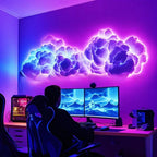 DIY Thunder Cloud Light Strip - USB Powered, App/Remote Controlled, Voice Control Supported, RGB LED Atmosphere Decoration