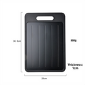 Black Aluminum Alloy Fast Thawing Dual-Sided Cutting Board(36.5x25CM) - Multifunctional Kitchen Tool with Garlic Grinder and Knife Sharpener