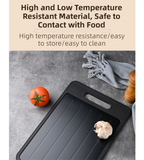Black Aluminum Alloy Fast Thawing Dual-Sided Cutting Board(36.5x25CM) - Multifunctional Kitchen Tool with Garlic Grinder and Knife Sharpener