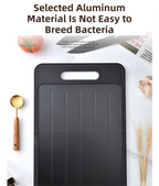 Red Aluminum Alloy Fast Thawing Dual-Sided Cutting Board(36.5x25CM) - Multifunctional Kitchen Tool with Garlic Grinder and Knife Sharpener