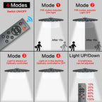 244 LED Solar Motion Sensor Pendant Light - IP65 Waterproof Barn/Patio Light with 4 Remote Modes and High Lumen Output