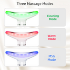 White Color Light Therapy Beauty Tool and Neck Massager -  Essence Infusion Device for Lifting, Firming, Hydration & Skin Rejuvenation