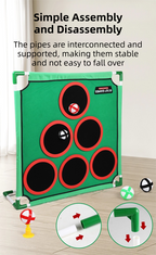 Indoor/Outdoor Golf Hitting Target Game Mat with Stand & Storage Bag - Family Fun Interactive Sports Toy and Practice Aid