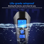 Blue Professional 3-in-1 Waterproof Bicycle Headlight with Integrated Speedometer & Horn - High-Lumen Night Riding Safety Lamp, USB Rechargeable Bike Computer