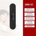 Black SMB-07 Bone Conduction Under-Pillow Speaker -  Bluetooth 5.4 Ultra-Thin Sleep Aid Sound Bar with Dual Speaker Resonance & 36 Built-in White Noise Tracks