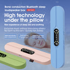 Black SMB-07 Bone Conduction Under-Pillow Speaker -  Bluetooth 5.4 Ultra-Thin Sleep Aid Sound Bar with Dual Speaker Resonance & 36 Built-in White Noise Tracks