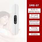 White SMB-07 Bone Conduction Under-Pillow Speaker -  Bluetooth 5.4 Ultra-Thin Sleep Aid Sound Bar with Dual Speaker Resonance & 36 Built-in White Noise Tracks