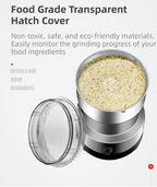 Compact Electric Grinder and Pulverizer - Multi-Functional Ultra-Fine Kitchen Mill for Nut, Grains, Spices, Coffee Beans