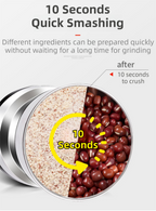 Compact Electric Grinder and Pulverizer - Multi-Functional Ultra-Fine Kitchen Mill for Nut, Grains, Spices, Coffee Beans