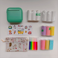 Green X6 Mini Portable Bluetooth Instant Photo & Note Printer for Students - Deluxe 20-Piece Gift Set with 12 Paper Rolls, Color Pens & Storage Bag