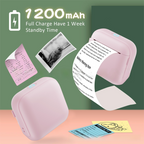 Black X6 Mini Portable Bluetooth Instant Photo & Note Printer for Students - Deluxe 20-Piece Gift Set with 12 Paper Rolls, Color Pens & Storage Bag