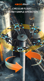 Camouflage Blue 2.4G Remote Control Stunt Fighter Drone  - Manual Toss Launch, One-Key Operation for 360° Flip & Circular Flight, 3-Speed Adjustable Stable Quadcopter with Night Lights