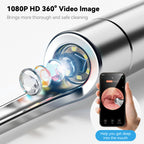 Black Wireless Visual Ear Wax & Tonsil Stone Remover with HD Endoscope Camera - 2-in-1 Oral & Ear Care Cleaner for iOS & Android