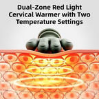Compact 4D Bionic 10-Fingers Shoulder & Neck Massager - EMS Micro-current & Vibration Neck Reliever with 2-Level Red Light Heat
