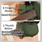 Compact 4D Bionic 10-Fingers Shoulder & Neck Massager - EMS Micro-current & Vibration Neck Reliever with 2-Level Red Light Heat