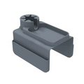 Grey Waterproof Silicone Couch Armrest Cup Holder Tray - Non-Slip & Anti-Spill, Multi-Slot Organizer for Drinks Bottle, Remote, Ipad & snacks