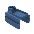 Dark Blue Waterproof Silicone Couch Armrest Cup Holder Tray - Non-Slip & Anti-Spill, Multi-Slot Organizer for Drinks Bottle, Remote, Ipad & snacks