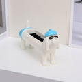 White Resin Dachshund Puppy Ring Earring Tray with Sponge Slots - Unique Dog Lover Gift