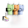 Drill-Free Magnetic Cup Organizer with Dedicated Lid Hook - Heavy Duty Carbon Steel Side Rack for Stanley Tumblers