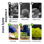 Blue Automatic Grape Peeler Machine - High-Efficiency & Mess-Free, Electric Fruit Skin Remover for Home Fruit-Lover & Commercial Tea Shops