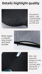 Black Ergonomic Memory Foam Seat Cushion & Lumbar Support(44x42x32CM) - Relieves Sciatica & Corrects Posture with Breathable Cover