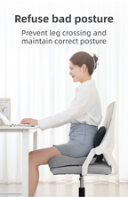 Black Ergonomic Memory Foam Seat Cushion & Lumbar Support(44x42x32CM) - Relieves Sciatica & Corrects Posture with Breathable Cover