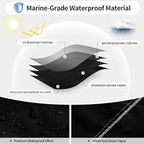 Sliver Heavy-Duty V-Hull Shield for 16 to 18 FT Yachts - All-Weather Water / Dust / UV Resistant 190T Silver Coated  Marine Protector