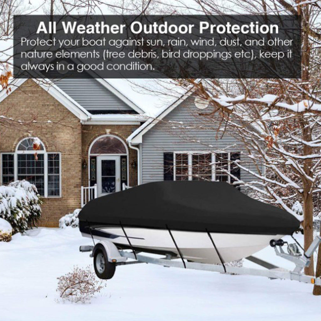 Sliver Heavy-Duty V-Hull Shield for 20 to 22 FT Yachts - All-Weather Water / Dust / UV Resistant 190T Silver Coated  Marine Protector
