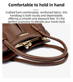 Khaki Women's Premium Wear-Resistant Leather Shoulder Bag - Vintage Frame Kiss-Lock Handbag & Crossbody Satchel