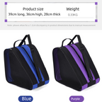 Peacock blue 3-Compartment Roller Skate Bag Breathable Mesh Ice Skate Carrier with Adjustable Shoulder Strap for Kids and Adults Australian Sports Accessories