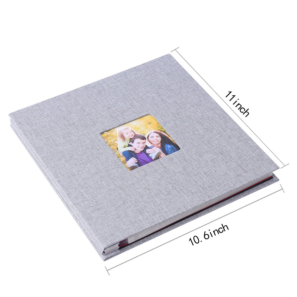Navy blue Linen Self-Adhesive Photo Album DIY Scrapbook with Cover Window 11x10.6 Inch for Family Wedding Travel Memories Preservation Australian Home