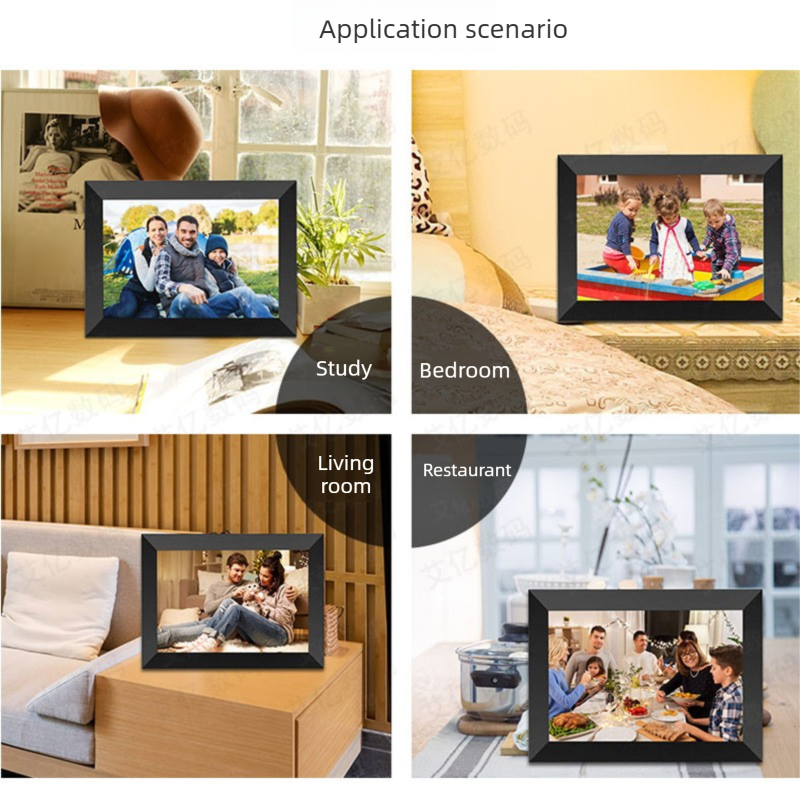 Black 10.1 Inch WiFi Digital Photo Frame with Frameo App 16GB IPS HD Touch Screen Instant Cloud Sharing for Australian Family Decor and Holiday Gift
