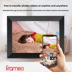 White 10.1 Inch WiFi Digital Photo Frame with Frameo App 16GB IPS HD Touch Screen Instant Cloud Sharing for Australian Family Decor and Holiday Gift
