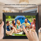 White 10.1 Inch WiFi Digital Photo Frame with Frameo App 16GB IPS HD Touch Screen Instant Cloud Sharing for Australian Family Decor and Holiday Gift