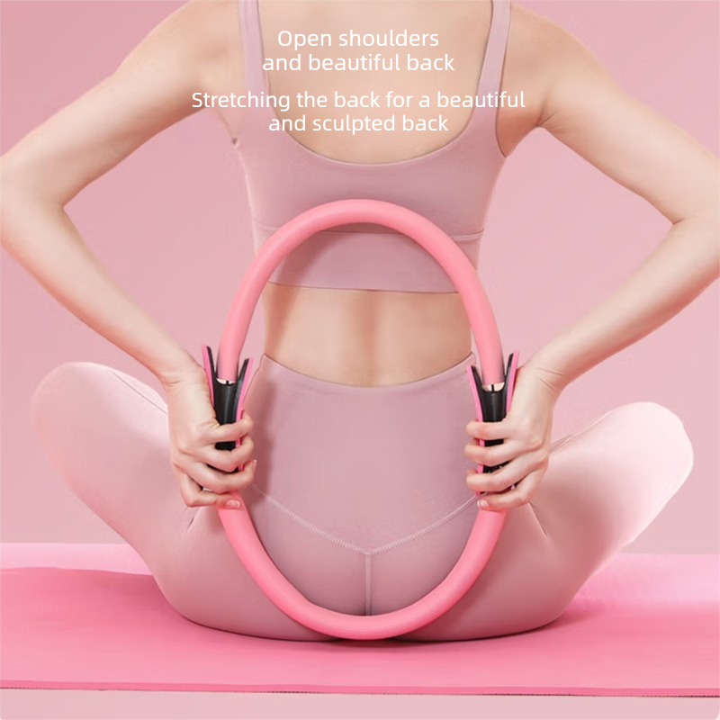 Black Pilates Ring Exercise Tool – High-Elasticity Yoga Ring for Core Strength, Postpartum Recovery, Glute Toning & Full-Body Workout (Unisex)