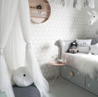 White Nordic Style 7-Layer Tulle Bed Canopy 300cm Extra Long 60cm Dome for Australian Kids Bedroom Nursery and Playroom Decor