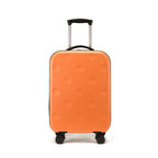 Orange 20 Inch Foldable Carry-on Suitcase with 360 Spinner Wheels and Combination Lock, Lightweight Space Saving Hard Shell Luggage for Australian Travel