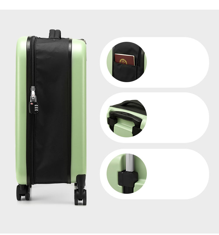 Orange 20 Inch Foldable Carry-on Suitcase with 360 Spinner Wheels and Combination Lock, Lightweight Space Saving Hard Shell Luggage for Australian Travel