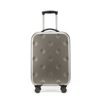 Grey 20 Inch Foldable Carry-on Suitcase with 360 Spinner Wheels and Combination Lock, Lightweight Space Saving Hard Shell Luggage for Australian Travel