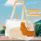 Lion Shape Pet Carrier Bag Large Capacity Breathable Mesh Adjustable Opening Portable Handheld Shoulder Travel Bag for Local Pet Owners and Small Animals