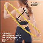 Yellow Weighted Soft Spring Hula Hoop with Silent Alloy Interior and Polyester Wrap for Home Gym Full Body Fitness and Abdominal Training Solution